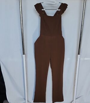 Chic Brown Sleeveless Jumpsuit